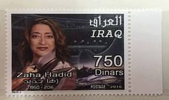 Iraq honors Zaha Hadid with commemorative stamp — which features rejected Tokyo stadium design