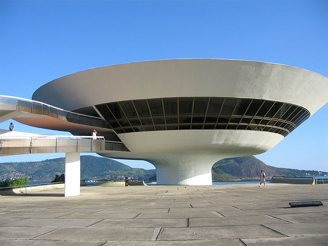 The Niterói Contemporary Art Museum, Rio de Janeiro, completed in 1996