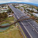 Team 64North's winning proposal for the new Palo Alto Pedestrian & Cyclist Bridge in Palo Alto, California. Image © 64North