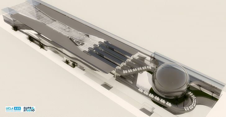 UCLA A.UD Hyperloop SUPRASTUDIO Station Design Proposal. © 2015 The Regents of the University of California UCLA Hyperloop SUPRASTUDIO team. Courtesy of UCLA Architecture & Urban Design.
