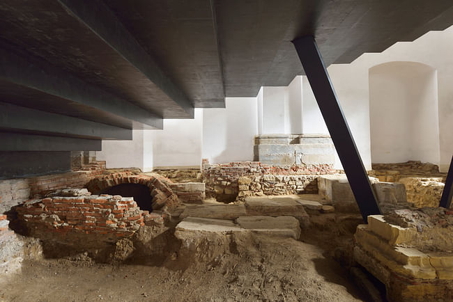 Staircase and archaeology. Photo: Miran Kambič