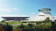 A render of the proposed museum. Credit: Lucas Museum of Narrative Art