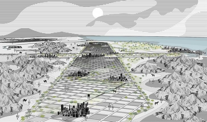 An image from 'Apart, We are Together', a submission to Archinect's Dry Futures competition. Credit: DESIGN EARTH
