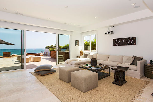 Living area, flows out to beachside patio