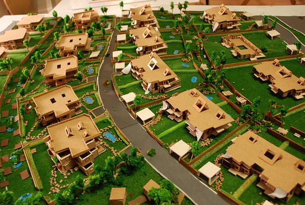 Model showing the urban planning design