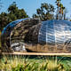 Orbit Pavilion installed at Huntington Gardens in Pasadena, California. Pavilion Design by Jason Klimoski, StudioKCA; Sound Composition by Shane Myrbeck. Photo courtesy NASA/JPL-Caltech