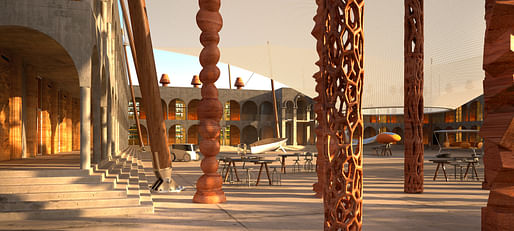 Philippe Starck's Qatar Preparatory School concept. Image: Qatar Museums, PHS / DEIS