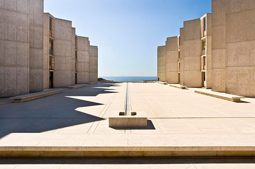 The infamous Salk Institute designed by Louis Kahn. Photo: Naquib Hossain/Flickr.