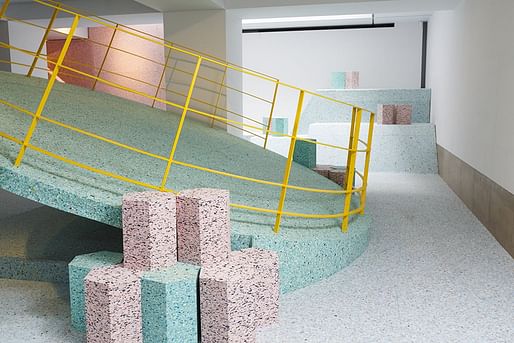 The Brutalist Playground installation in the RIBA Architecture Gallery by Assemble and Simon Terrill © Tristan Fewings, Getty Images.