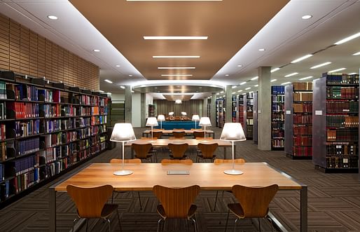 UCLA's Charles E. Young Research Library. Designed by Perkins+Will and featuring the work of newly elevated AIA member, Leigh Christy.
