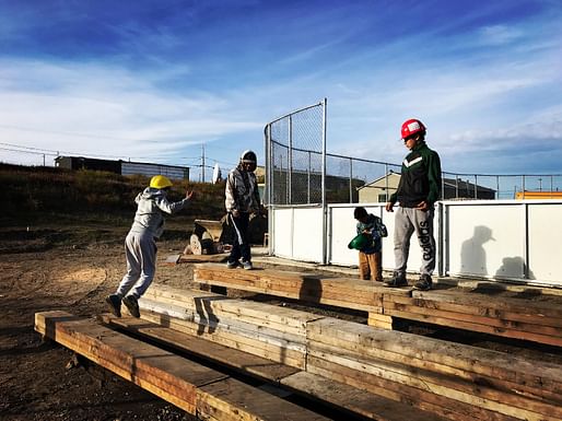 The Kuujjuaq Hackathon 2017: Reassembling the North Northern Village of Kuujjuaq, QC. Lead Organization: McGill University, Minimum Cost Housing/Hackathon Group. Photo: Marie-Pierre McDonald.