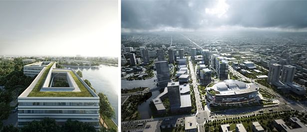 Left: Element Suzhou Science and Technology Town, Suzhou, China; Right: Mapletree Minhang Business City and VivoCity, Shanghai, China