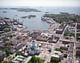 Helsinki's South Harbor, with the competition site on the right hand. Image via nexthelsinki.org