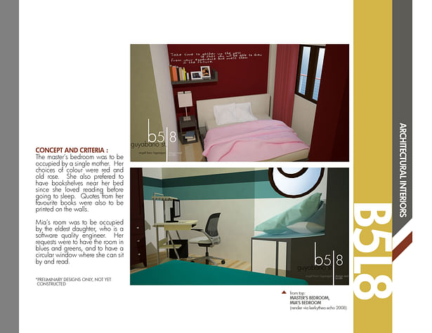 Interiors for B5L8 2SR at Taguig, PH | Unbuilt, Preliminary Design