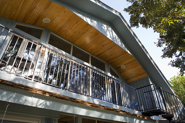 View of balcony from Garden