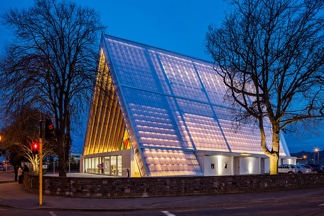 Shigeru Ban Architects, The Transitional (‘Cardboard’) Cathedral, 2013, Christchurch, New Zealand. Photographer: Patrick Reynolds; ©Patrick Reynolds.
