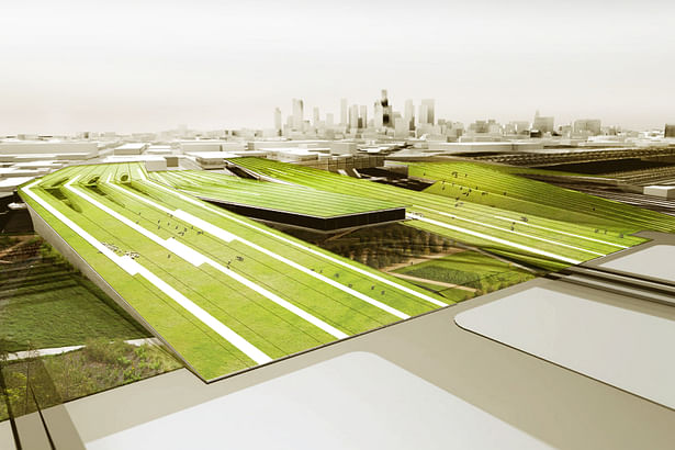Render looking toward Downtown L.A.
