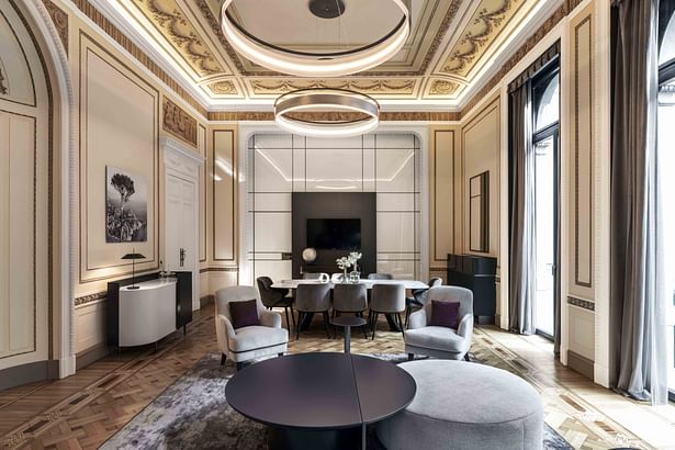 Presidential Suite_Palazzo Touring Club, project by Studio Marco Piva, photo by Andrea Martiradonna