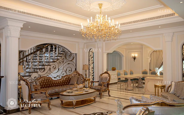 Majlis design in classic style villa