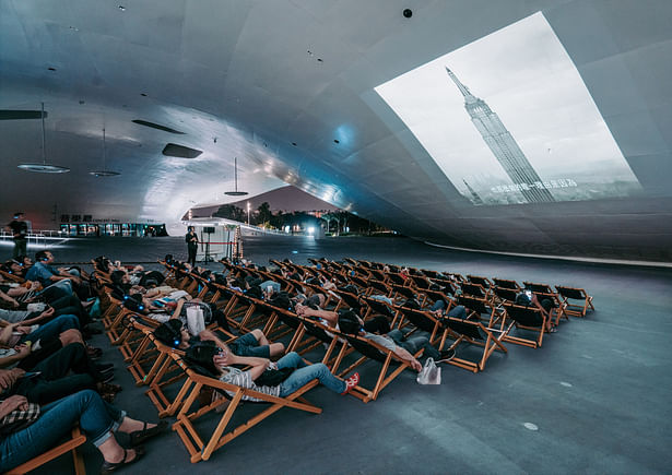 Silent movie night, Tai Chi, Yoga, dancing classes, children activities - the Banyan Plaza becomes the living room of Kaohsiung. Image by National Kaohsiung Center for the Arts (Weiwuying).