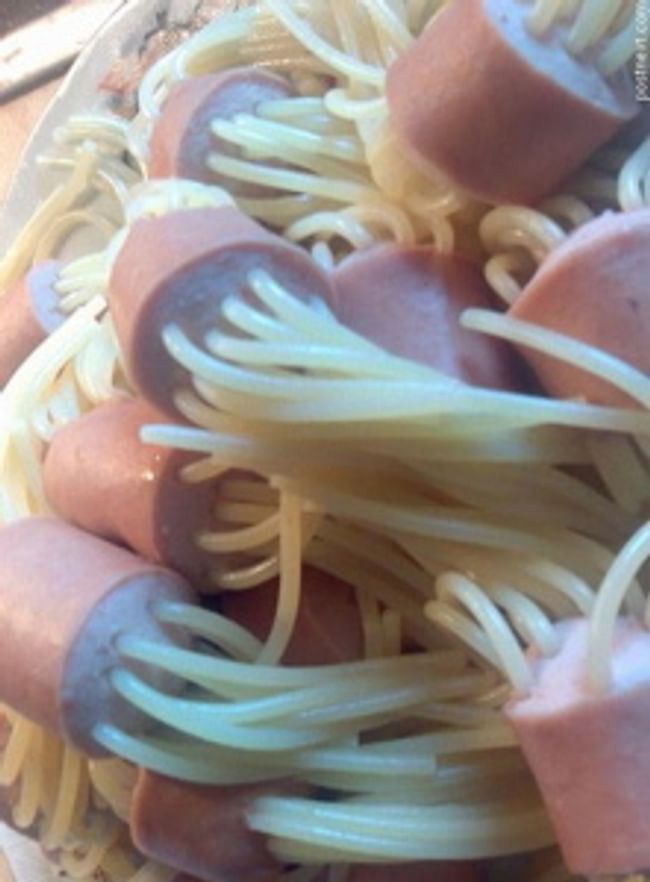 hotdog spaghetti! c/o Dawn Brisco