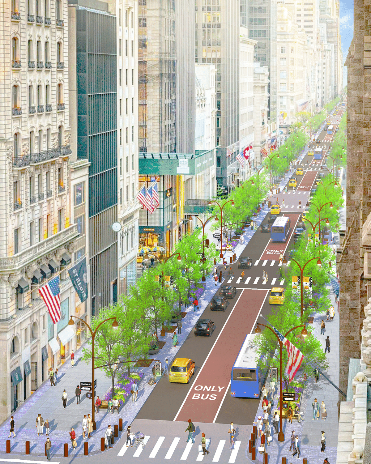 New York City previews initial pedestrian-minded ‘Future of Fifth’ redesign proposal