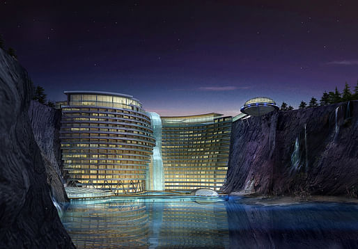 Between a rock and a soft place: the InterContinental Shanghai Wonderland opens in Songjiang, China next month. Image courtesy of Atkins.