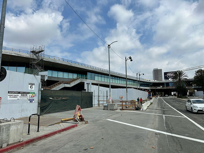 David Geffen Galleries under construction, photo by Paul Petrunia © Archinect