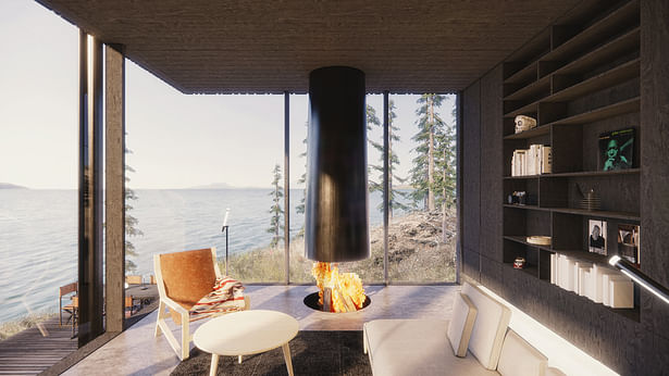 Blakely Island Retreat - Fireplace (Wittman Estes)