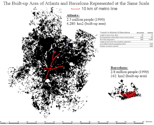 Graphic by Alain Bertaud; image via streetsblog.org