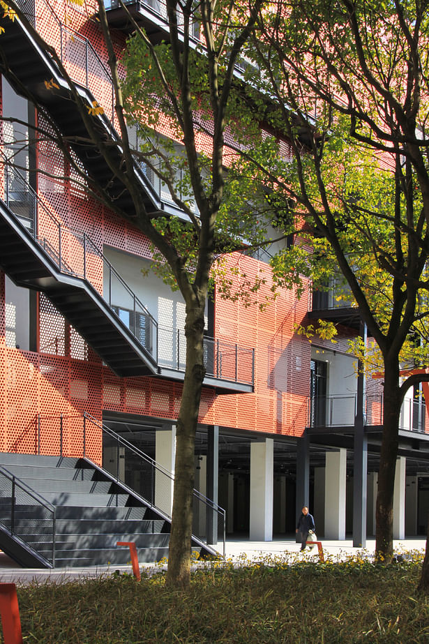 The maze is the same height as the trees, and one side is always green © XING DESIGN