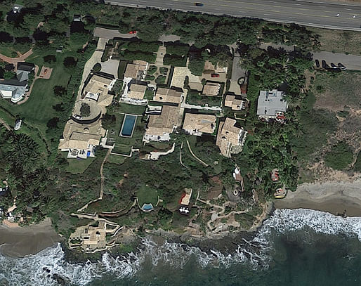 Aerial view of $225 million in Malibu. Image a Google Maps.