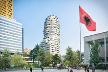 MVRDV designs mixed-use building in the shape of a bust of Albania's national hero