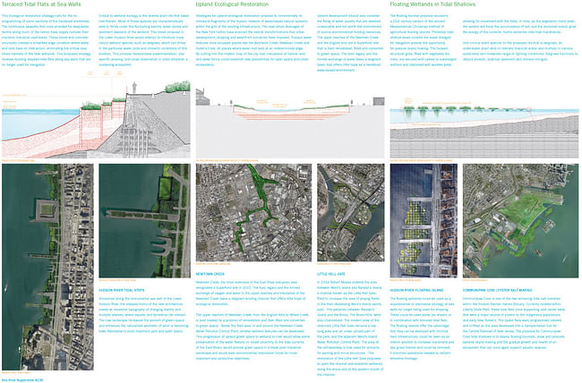 HONORABLE MENTION: ENHANCEMENT OF ESTUARY AND ECOLOGICAL SYSTEM by Cooper Union Institute for Sustainable Design, USA, led by Kevin Bone along with Arnold Wu, Paul Deppe, Joe Levine, Sunnie Joh, Raye Levine, Al Appleton, and Zulaikha Ayub