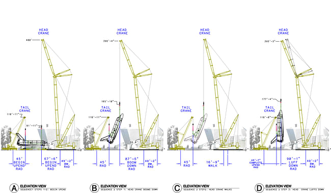 Schematic drawing of Endeavour Lift. Image credit: California Science Center