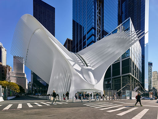 World Trade Center Transportation Hub. Designed by Santiago Calatrava in collaboration with heintges. Image courtesy of heintges