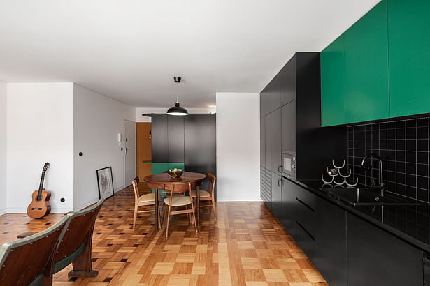 Living Room + Dining Room + Kitchen Photography Credit - Ivo Tavares Studio