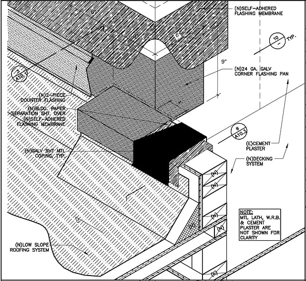 Roofing system detail.