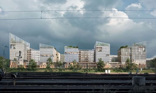Henning Larsen Architects' winning design for NØRR in Saint-Denis, France. Image courtesy of Henning Larsen Architects.