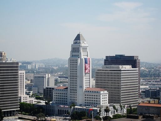 Los Angeles City Hall. Image courtesy of Flickr user Calvin Fleming.