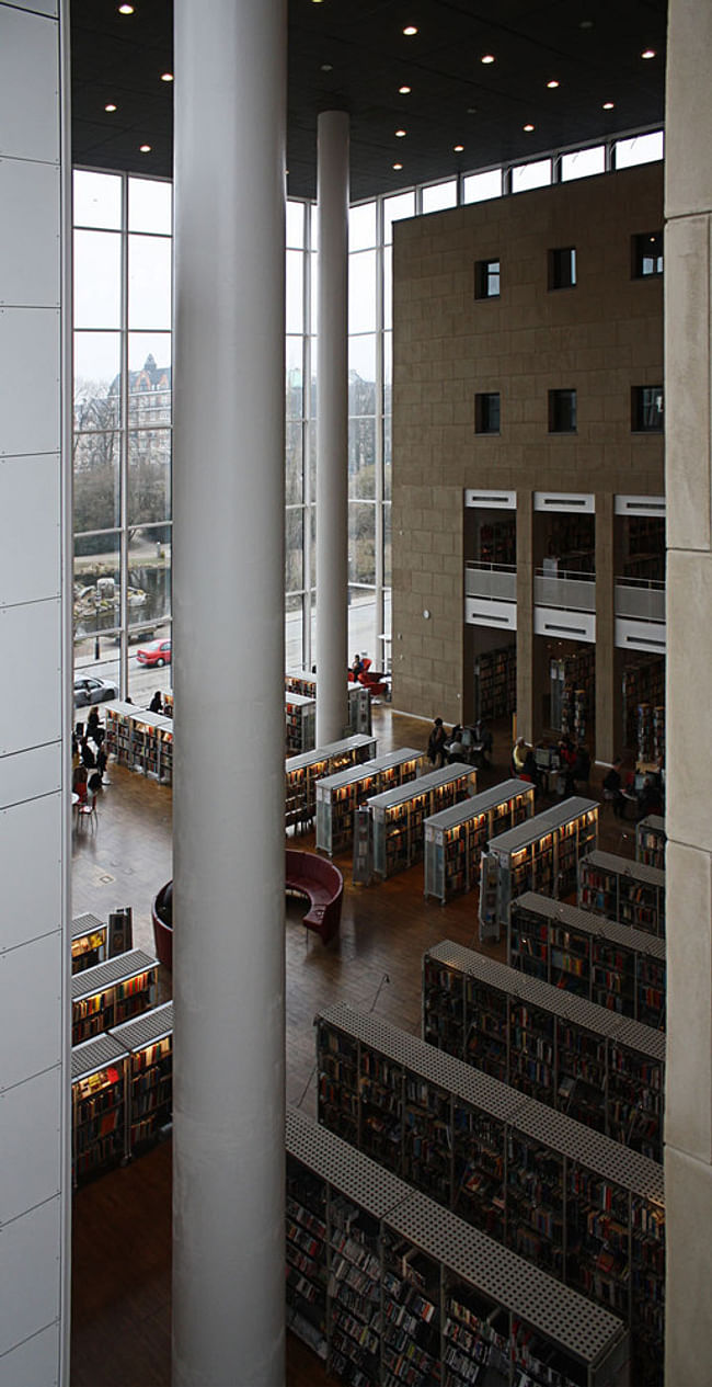 Main reading room of Malmö City Library, Henning Larsen Architects by A.D.Morley & J.A.Wong