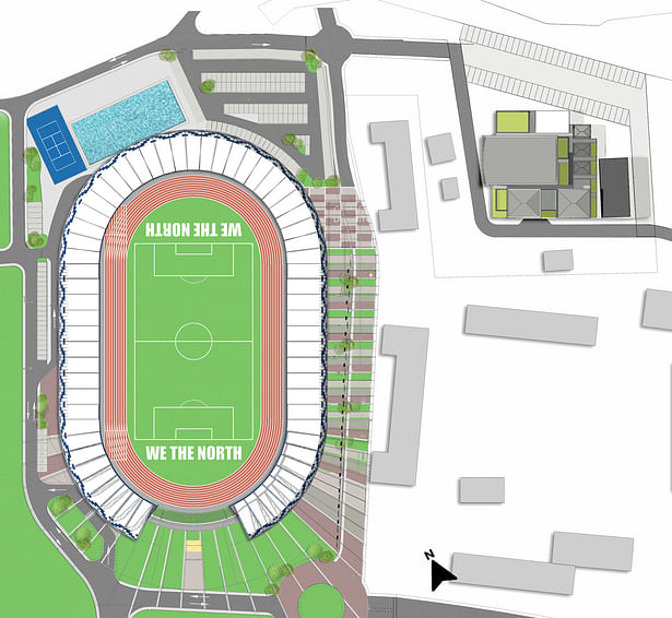 Site development plan for the FEM Stadium 