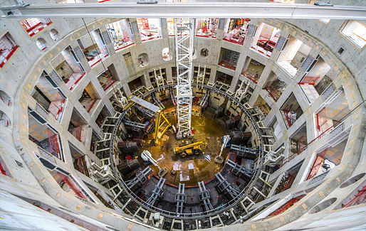 A look inside the under-construction ITER Tokamak Building. Image via VINCI/<a href="https://twitter.com/VINCI/status/1192765379354988544">Twitter</a>