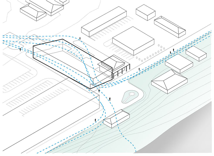Diagram: meandering paths. Illustration courtesy of Trahan Architects