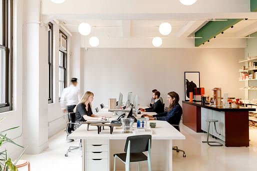 The office of New York-based design practice Michael K Chen Architecture. Read our Studio Snapshot interview with founding principal Michael K Chen here. Photo: Max Burkhalter.