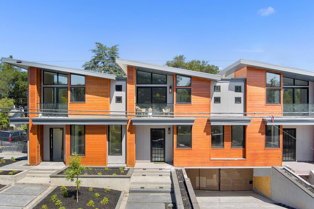 View of Los Gatos Townhomes | Plant Prefab | Archinect