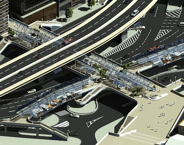 Bridge Augmentation _ Urban Axonometric