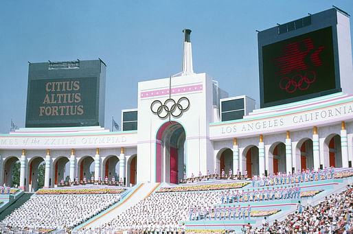 Los Angeles has agreed to host the 2028 Summer Olympics and plans on generating a surplus by reusing existing stadiums like the LA Coliseum, seen here during the opening ceremonies of the 1984 Summer Olympics. Image via Wikipedia.