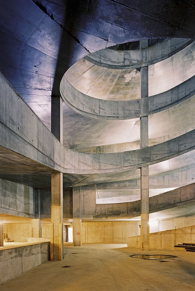 Parking structure at the Elbphilharmonie. Photo © Oliver Heissner