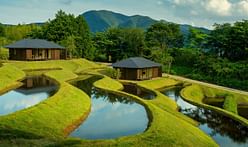 Kengo Kuma completes Japanese farmhouse resort surrounding rice terraces